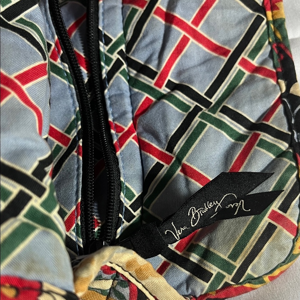 Vera Bradley Red and Green Geometric Pattern Bag